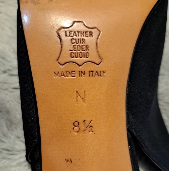 Yves Saint Laurent Black Slingback Heels  Size 8.5 - Picture 7 of 12